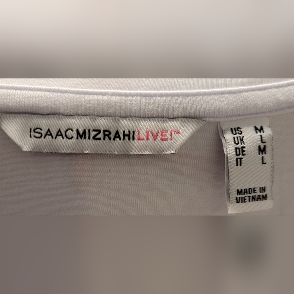 IsaacMizrahiLive! Short Sleeve Peplum Tee-White - Picture 5 of 6